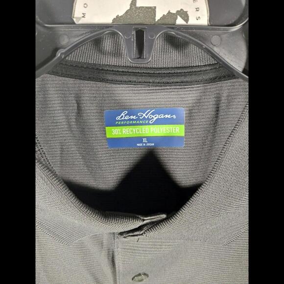Ben Hogan Performance Stretch Polo Men's Size XL Dark Gray Striped Shirt - Picture 4 of 5